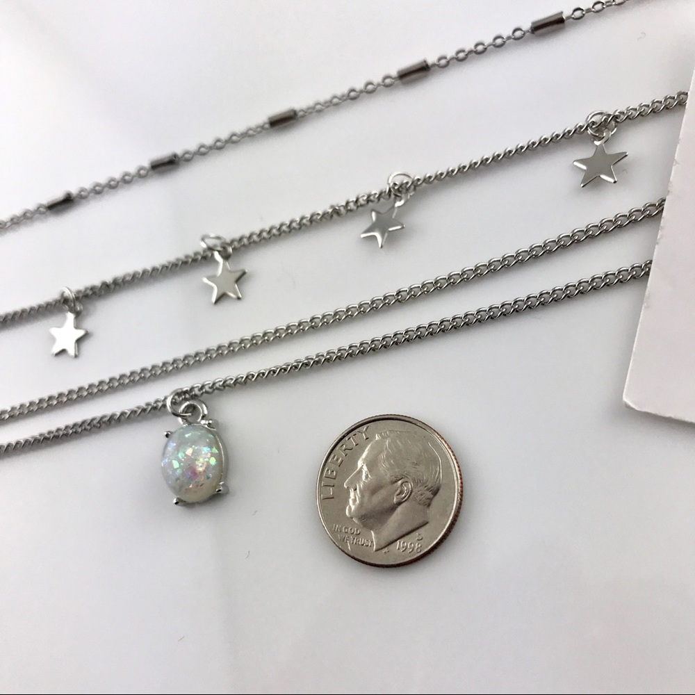 3 for $25⚡️sequin stars faux opal layered choker - Picture 4 of 5